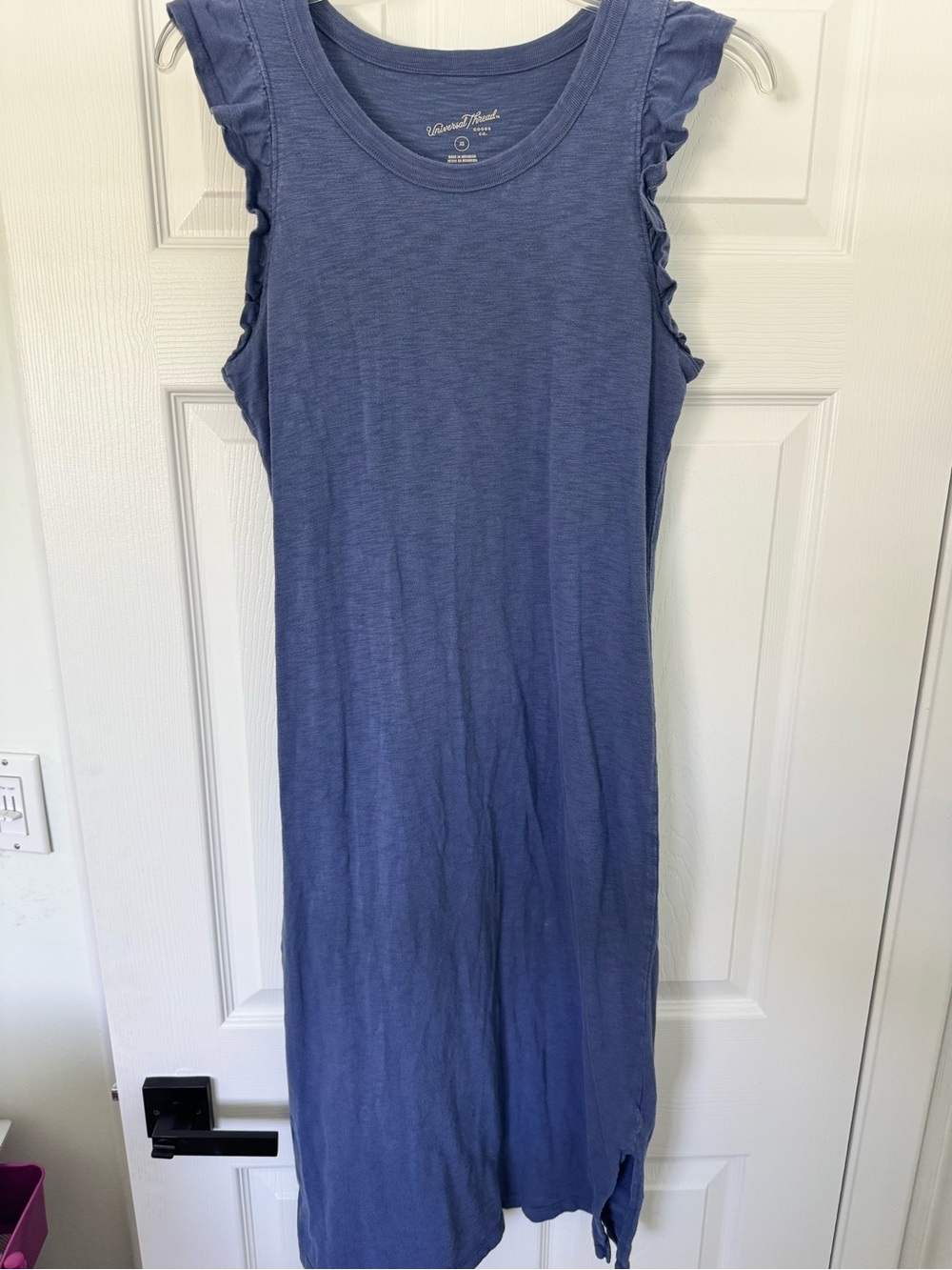 Universal Thread Blue Ruffle Sleeve Tank Dress